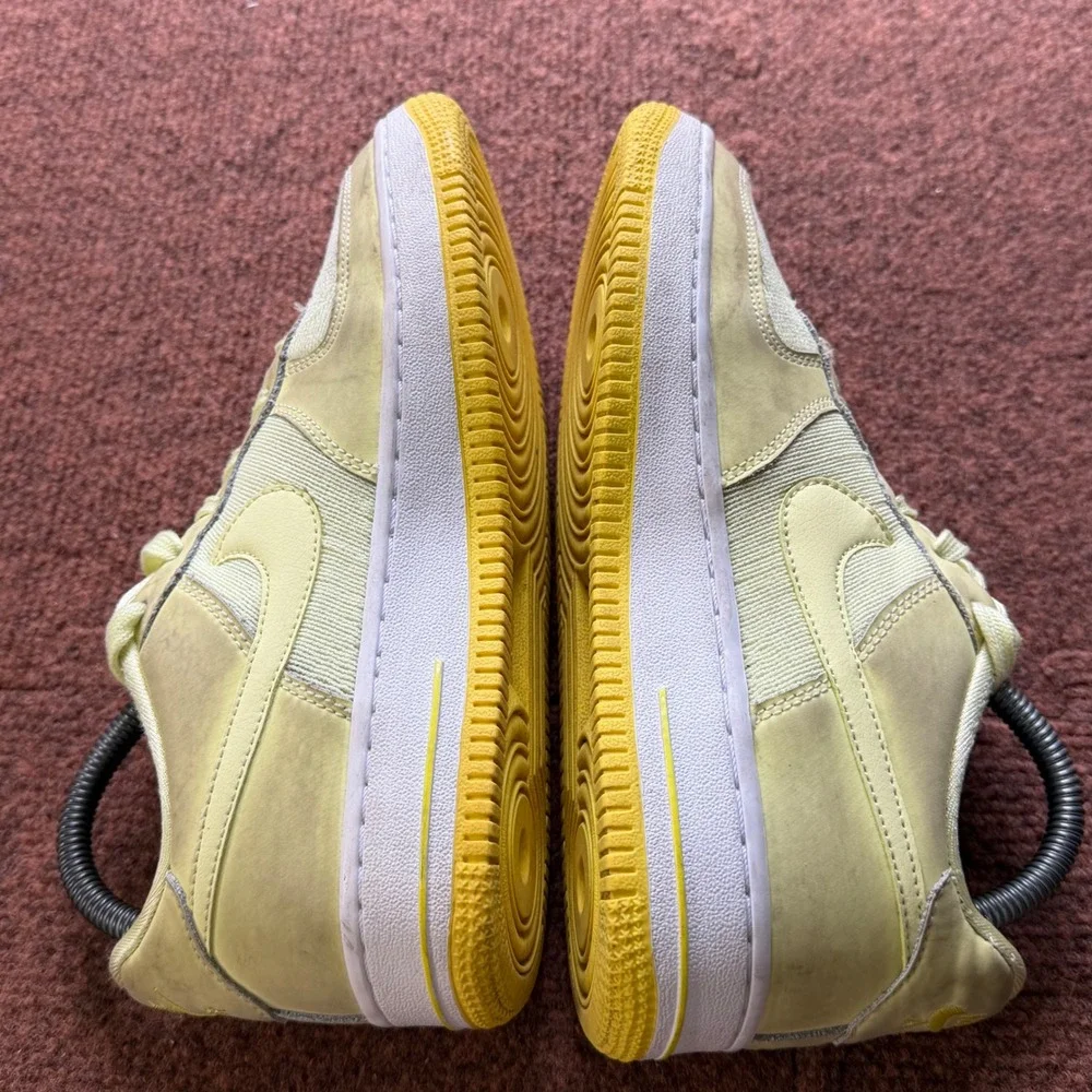 B+ shoes Nike Air Force 1 Low GS Yellow‎ White Sneakers AV8183-800 Kids 5.5Y gym